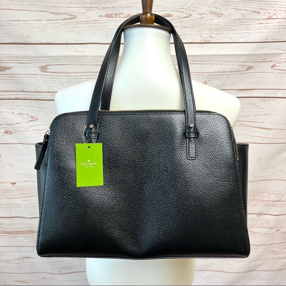 NWT Kate Spade Black Grand Street Lydia Large Shoulder Bag Satchel Purse